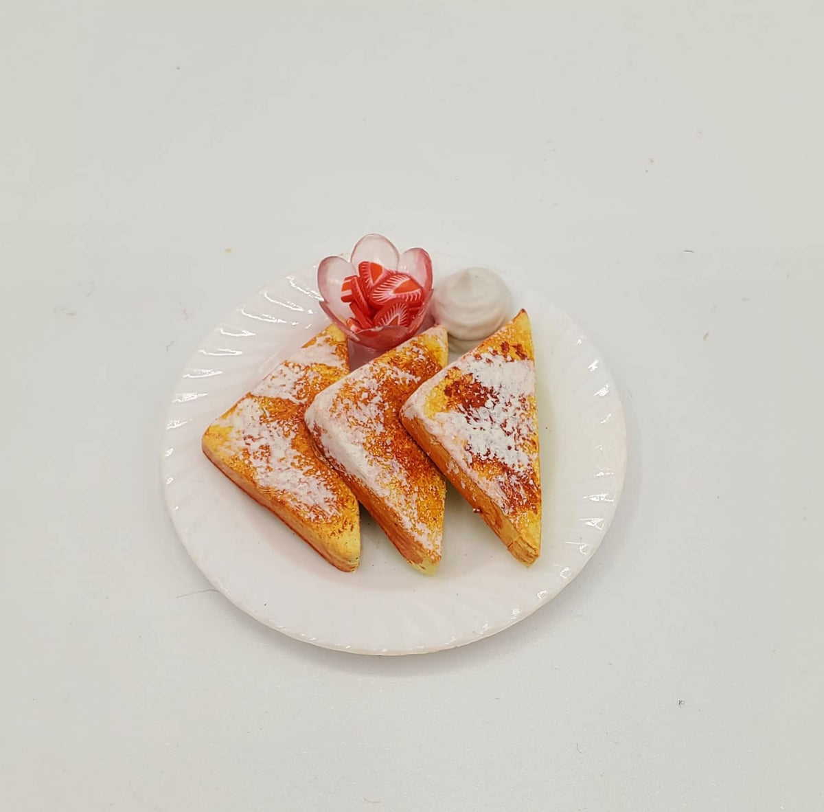 French Toast With Strawberries For Dolls