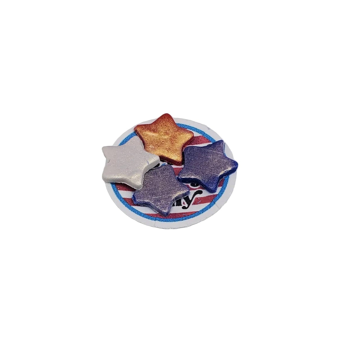 star cookies on a paper plate