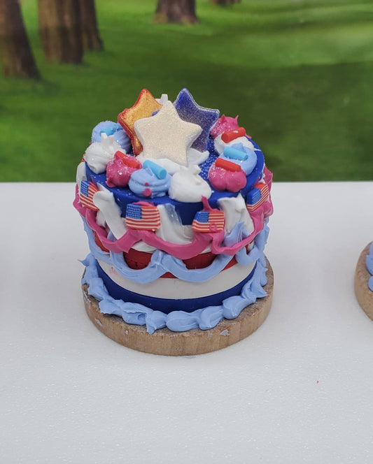 July 4th Mini Cakes 1:6th and 1:12 for Dolls