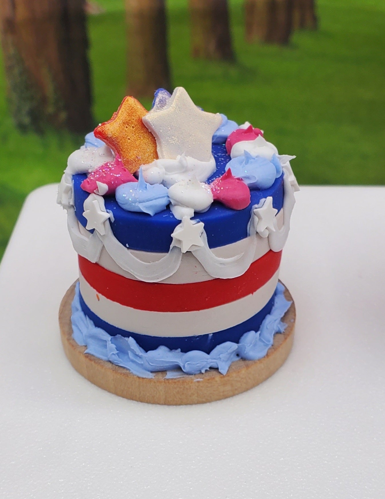 July 4th Mini Cakes 1:6th and 1:12 for Dolls