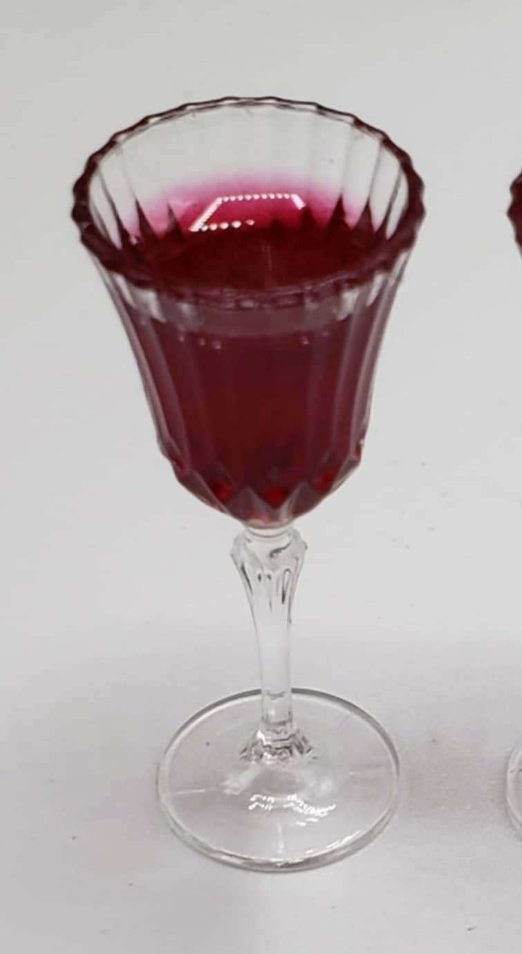Chef Gina's Miniature Crystal Wine Goblet For Fashion Dolls