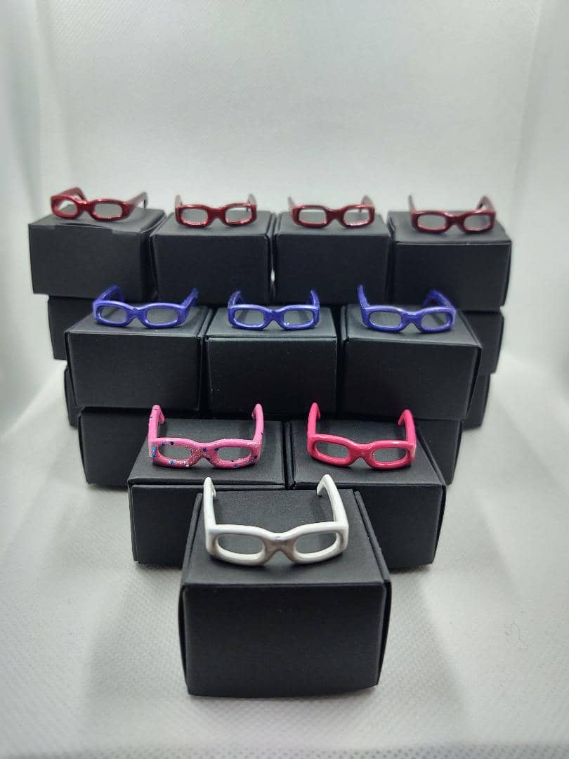 Set 2 Barbie Eyeglasses with black boxes