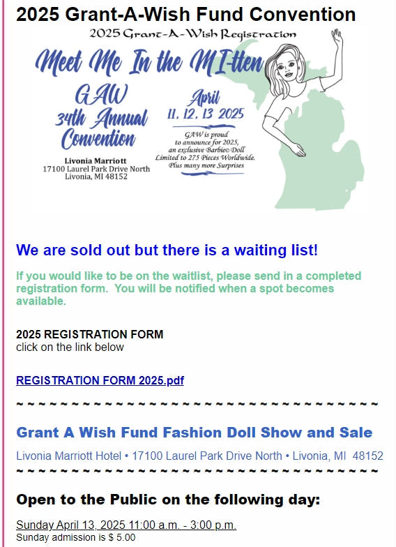 2025 Doll Shows