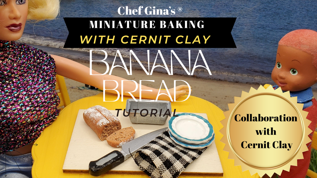 Making Miniature Banana Bread with Cernit Clay Tutorial