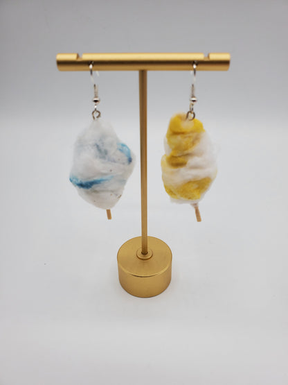 Mixed color cotton candy earrings