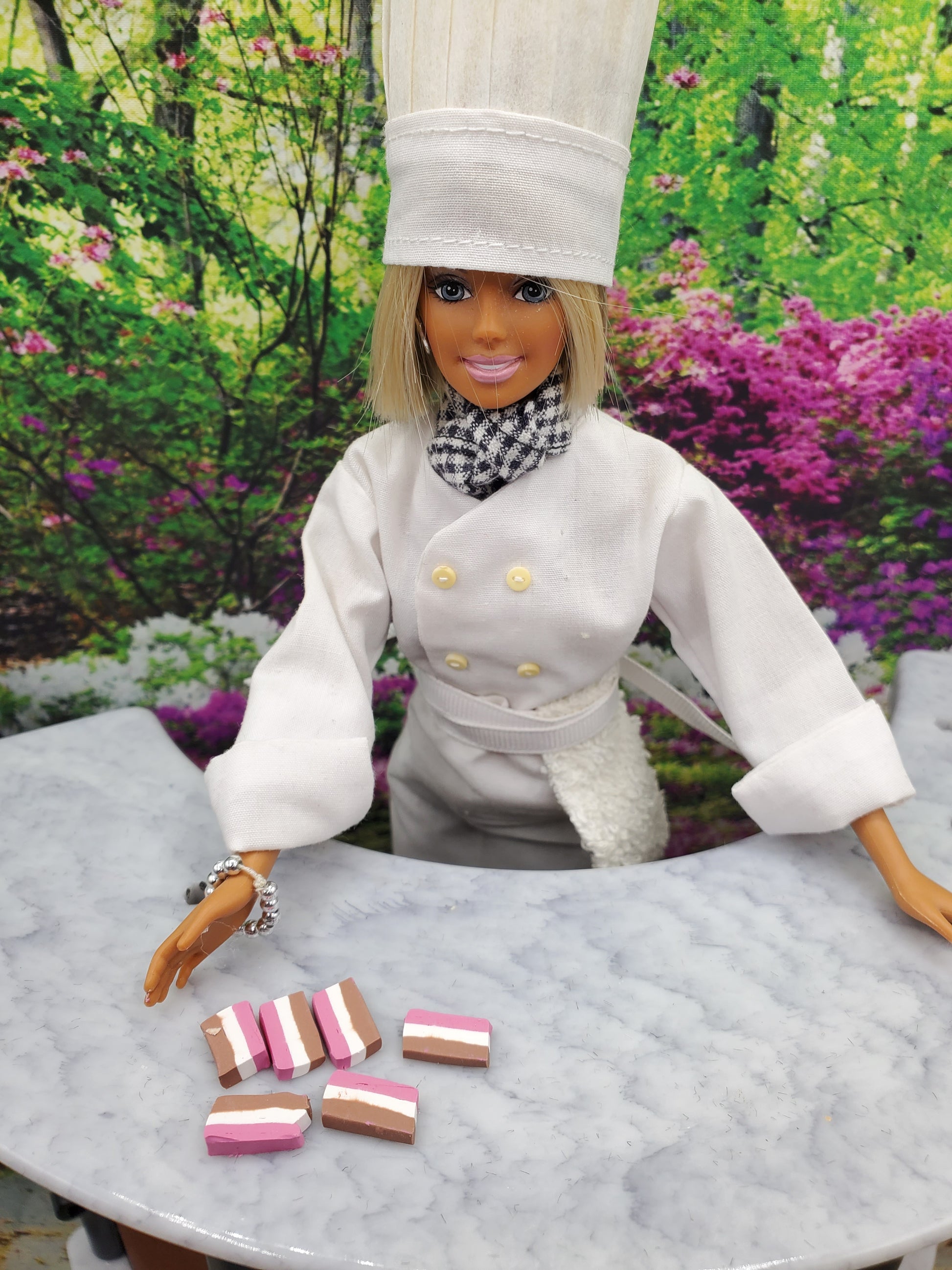 Barbie with neopolitain Ice cream