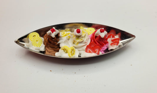 banana split boats mini food
