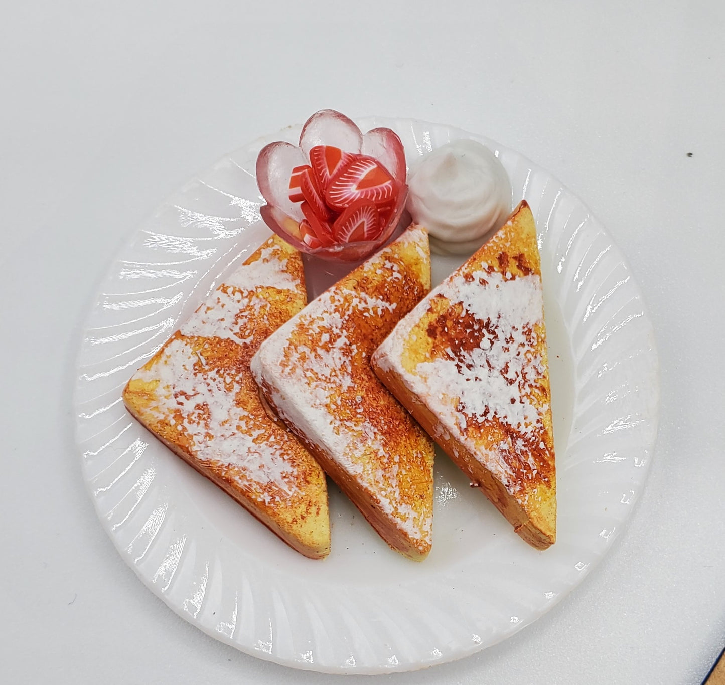 French Toast With Strawberries For Dolls