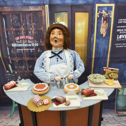 Byers choice doll with miniature food