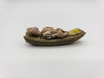 Chef Gina's Mini Food doll sized conk appetizers displayed on a miniature wooden serving dish