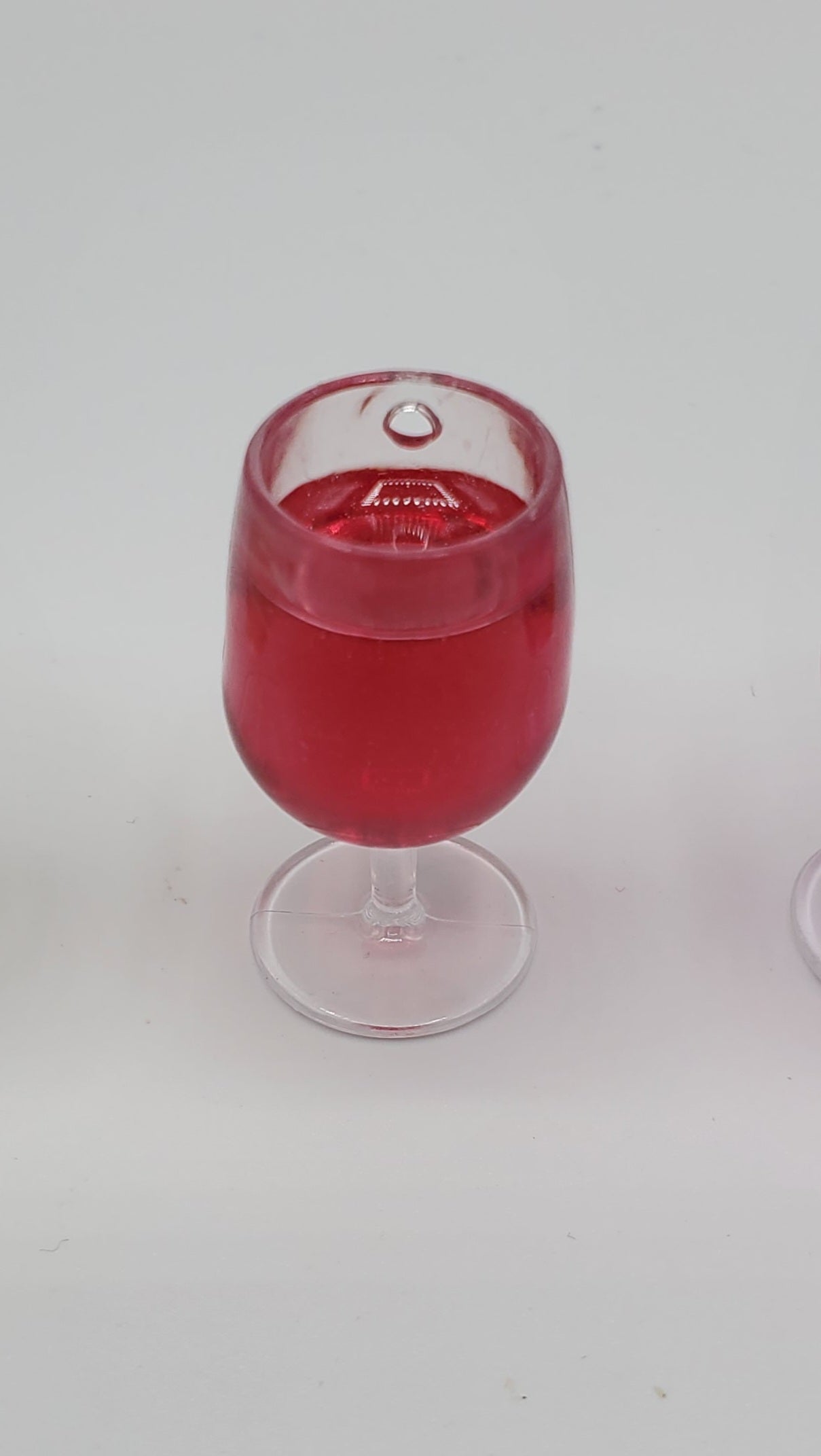 Chef Gina's Gene doll wine glass miniature with red liquid for dollhouse accessories