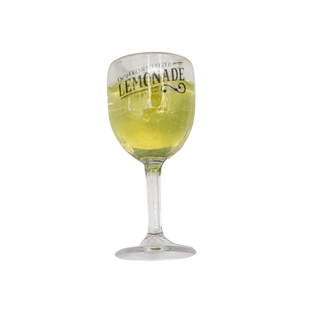 lemonade glass with stem