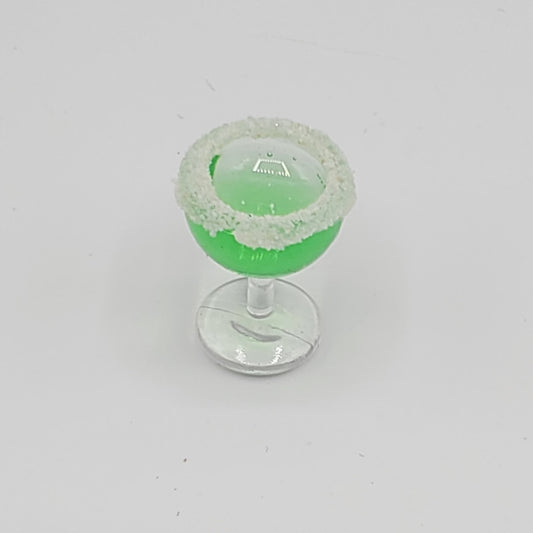 Chef Ginas Mini Food miniature margarita toy drinks with green liquid and salt rim for dolls
