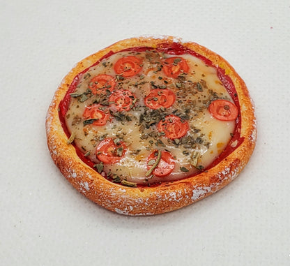 Chef Ginas miniature pizza fashion doll food with tomato slices and herbs on a crust