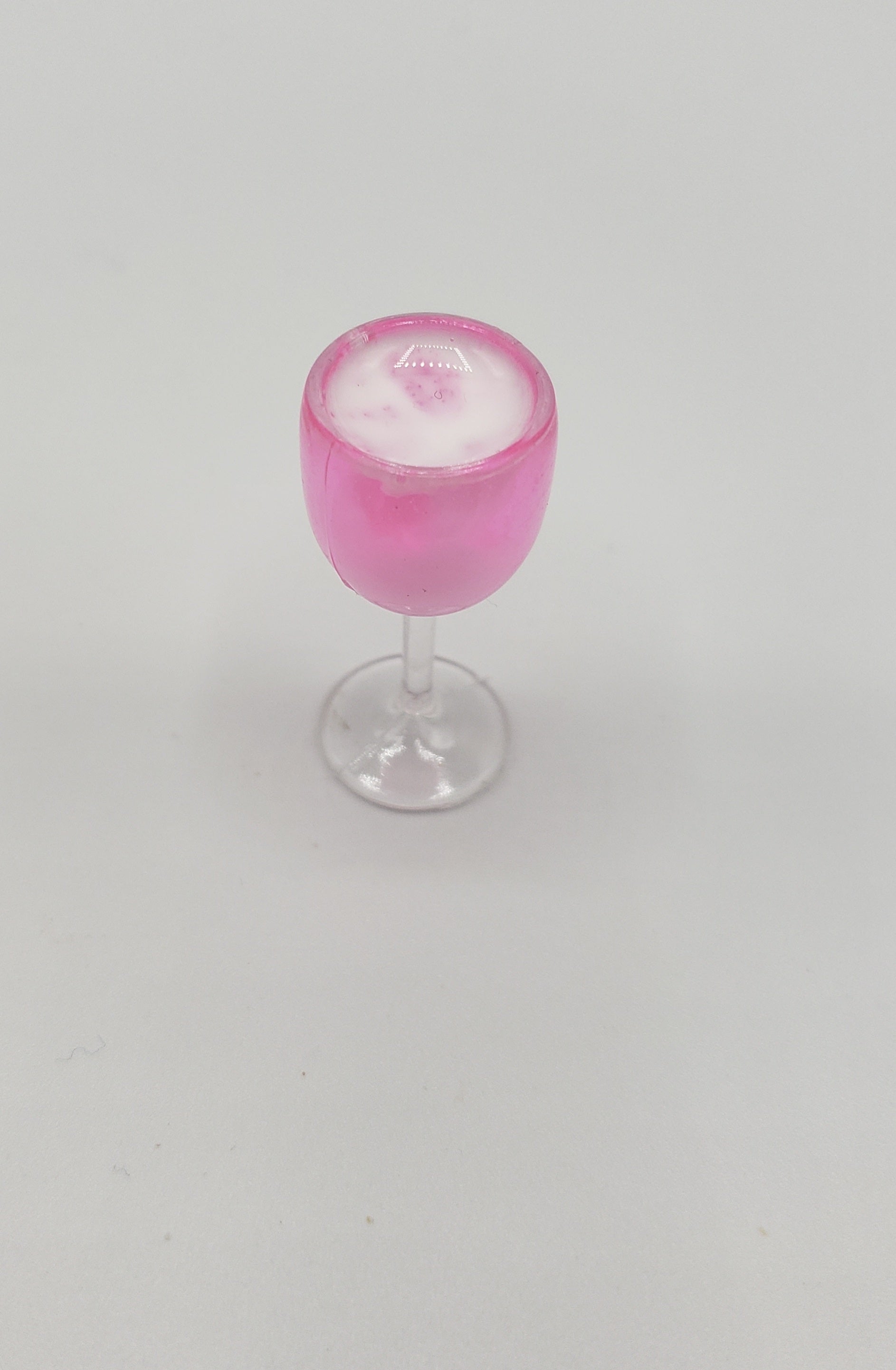 Chef Gina's one sixth scale party punch miniature doll accessory in a pink glass