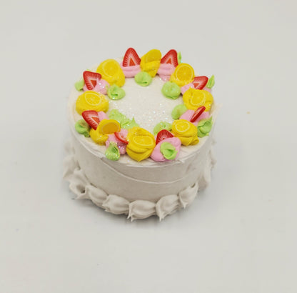 Strawberry Lemonade Mini Cakes For 1:6th Scale Dolls