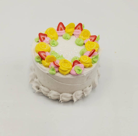Strawberry Lemonade Mini Cakes For 1:6th Scale Dolls