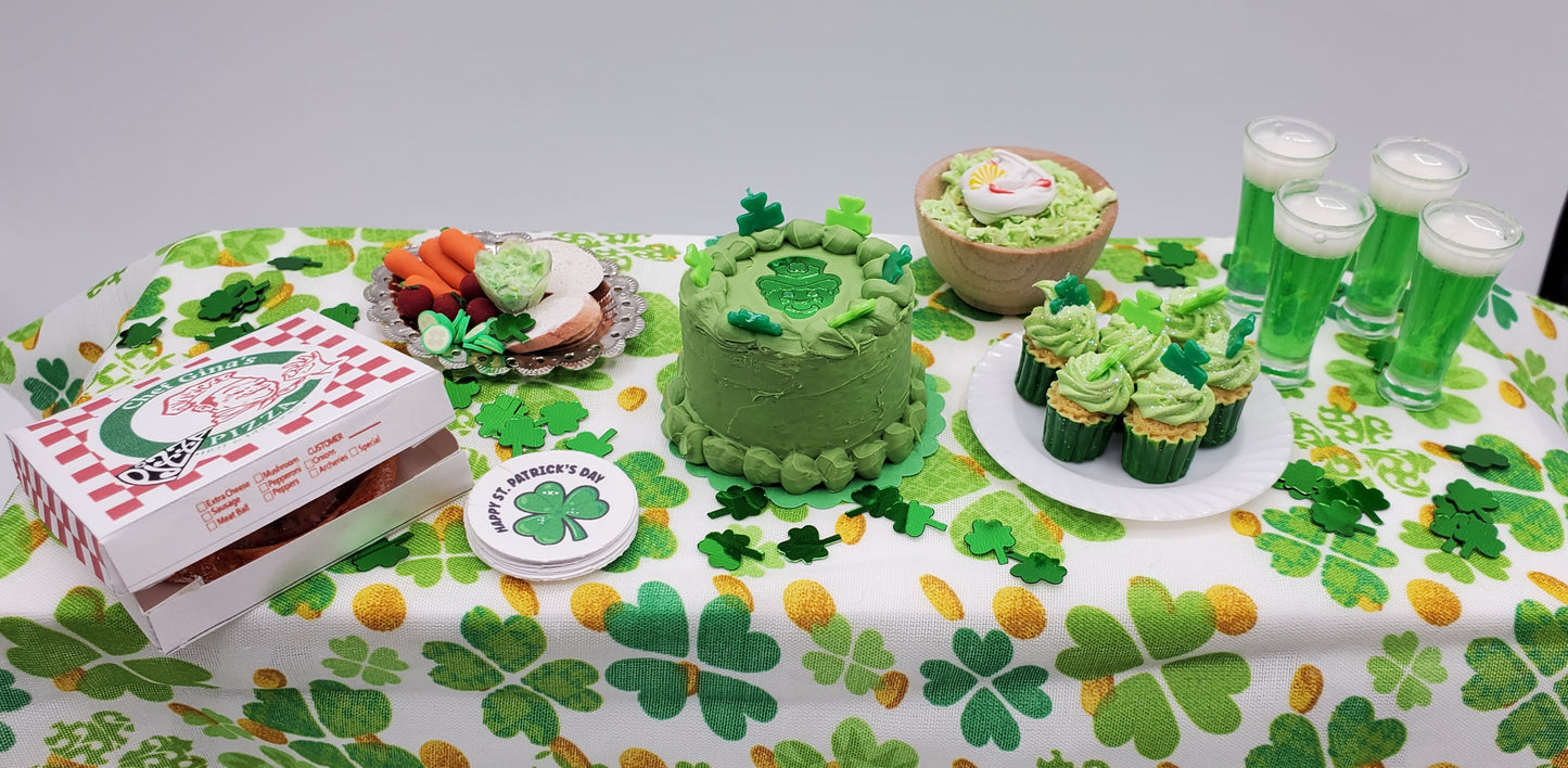 St Patrick's Day Mini Food 1:6th scale Party Set