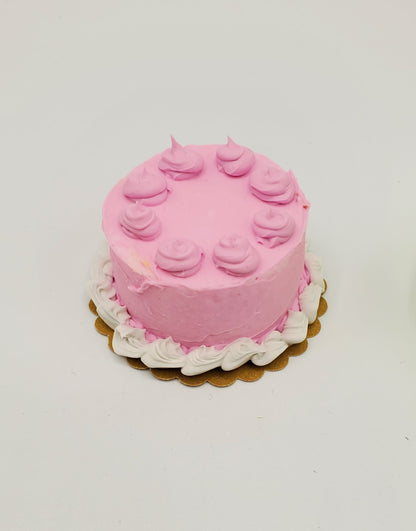 Pink and White Strawberry Basic Cake Miniatures for Fashion Dolls