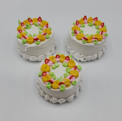 Strawberry Lemonade Mini Cakes For 1:6th Scale Dolls
