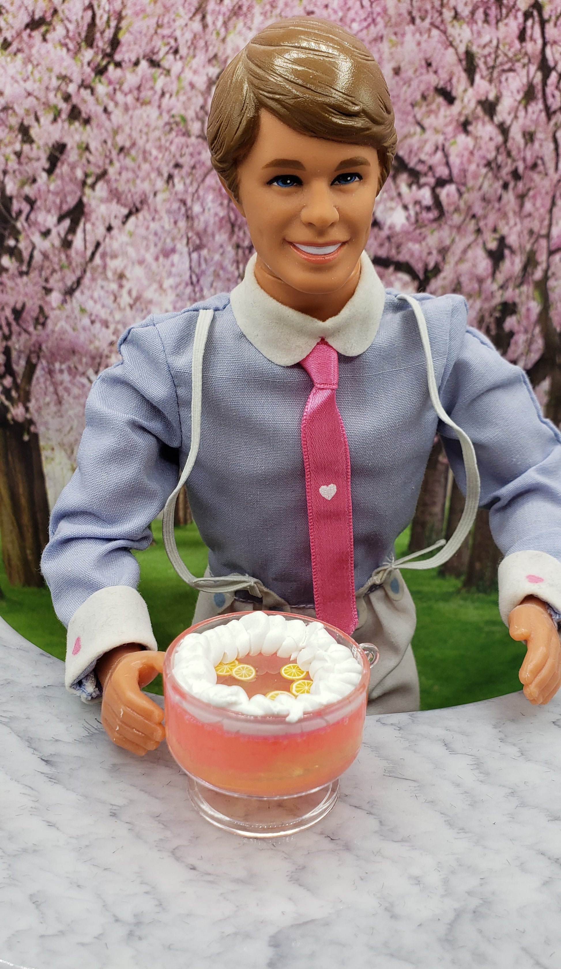 Chef Gina's Miniature Jello Trifle with Whipped Cream and Decorative Toppings in a Glass Bowl